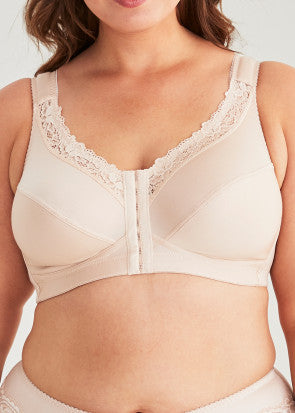 Swegmark Maj Creme framknäppt bygelfri BH B-F kupa - 120E