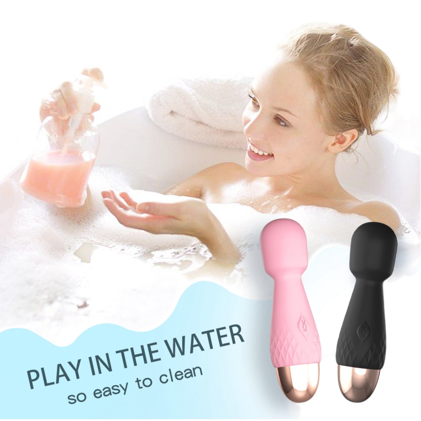 Power Escorts - Mini Wand Massager De Luxe Rosa