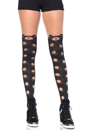 Beary Cute Pantyhose-One Size