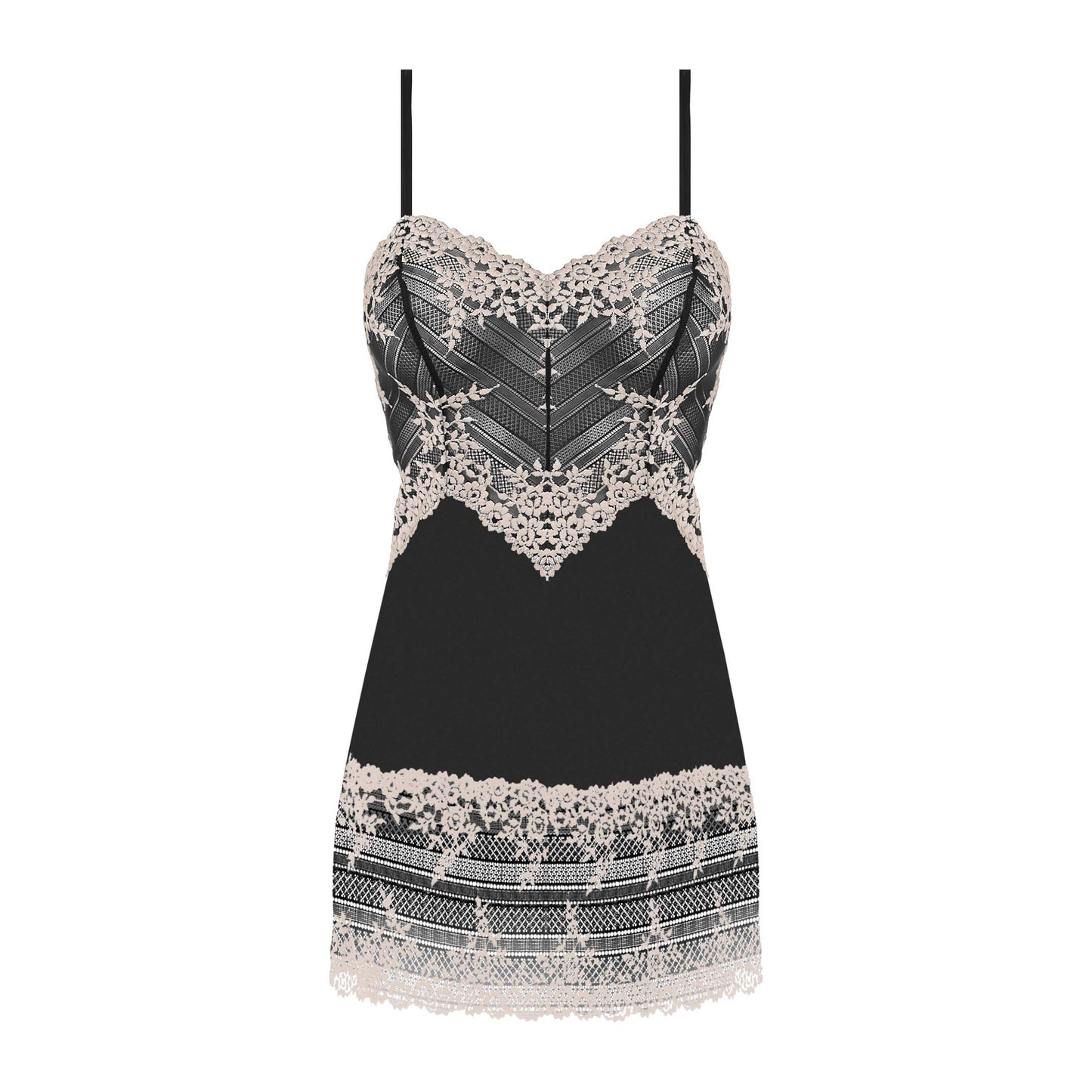 Embrace lace svart neglige