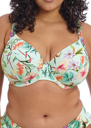 Elomi Swim Sunshine Cove Aqua bikiniöverdel plunge F-N kupa