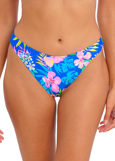 Freya Swim Hot Tropics Blue bikiniunderdel high leg brief XS-XL - X-Large