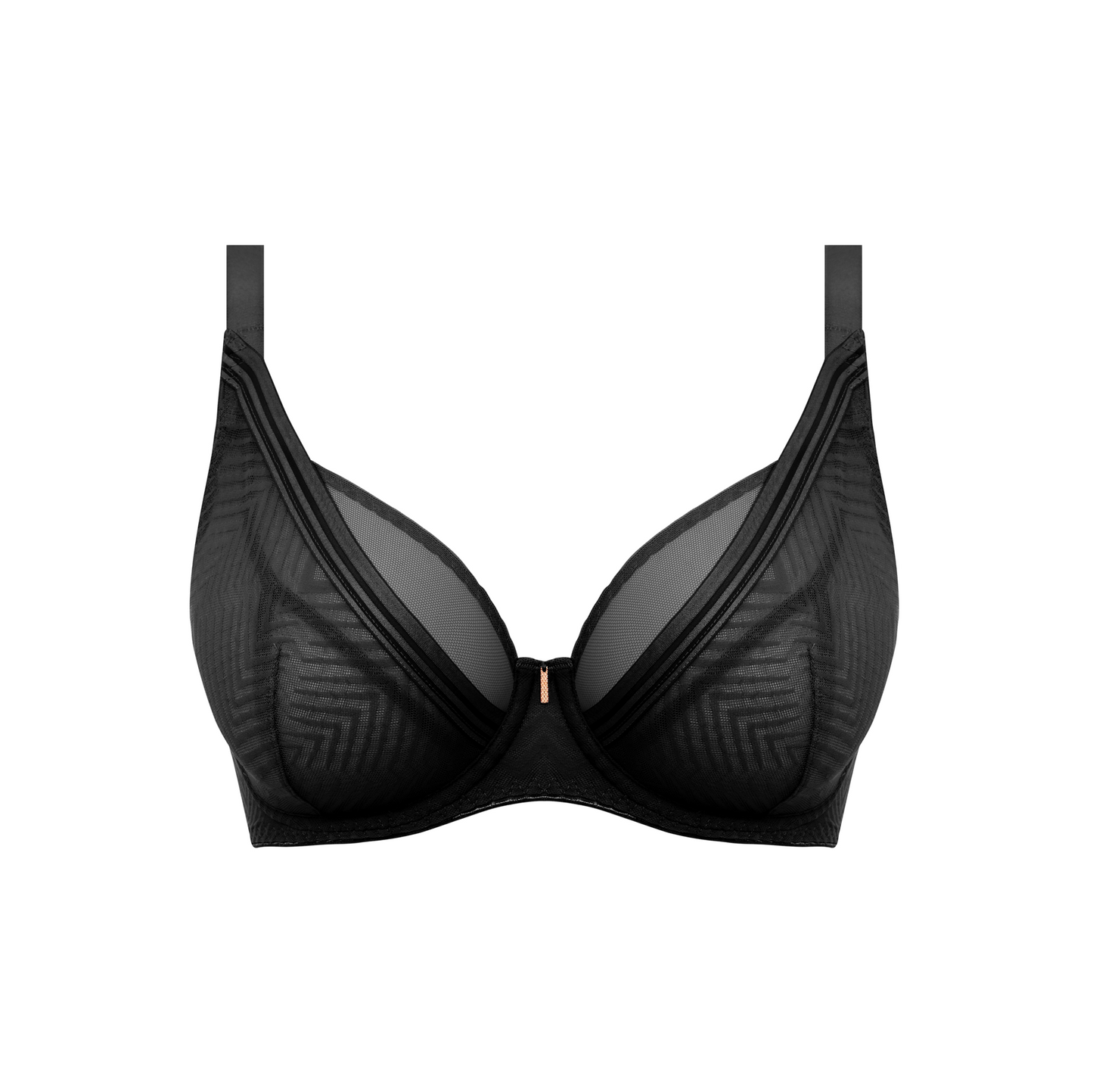Tailored svart bh med högt apex
