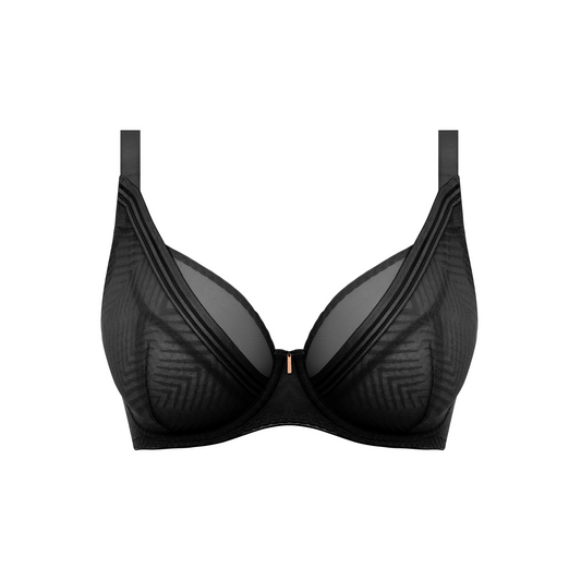 Tailored svart bh med högt apex