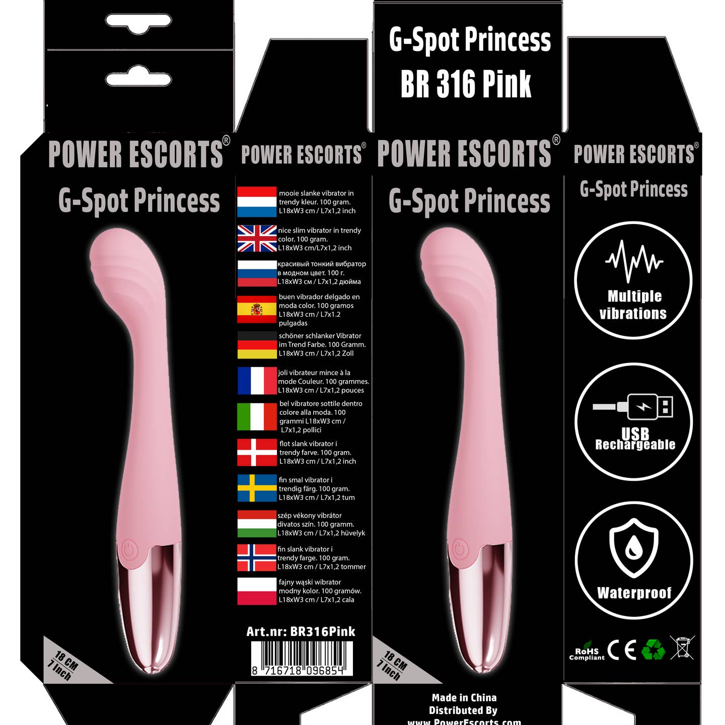 Power Escorts - G Spot Princess Bendable Vibrator