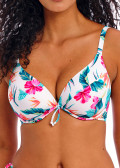 Freya Swim Palm Paradise White bikiniöverdel plunge D-I kupa